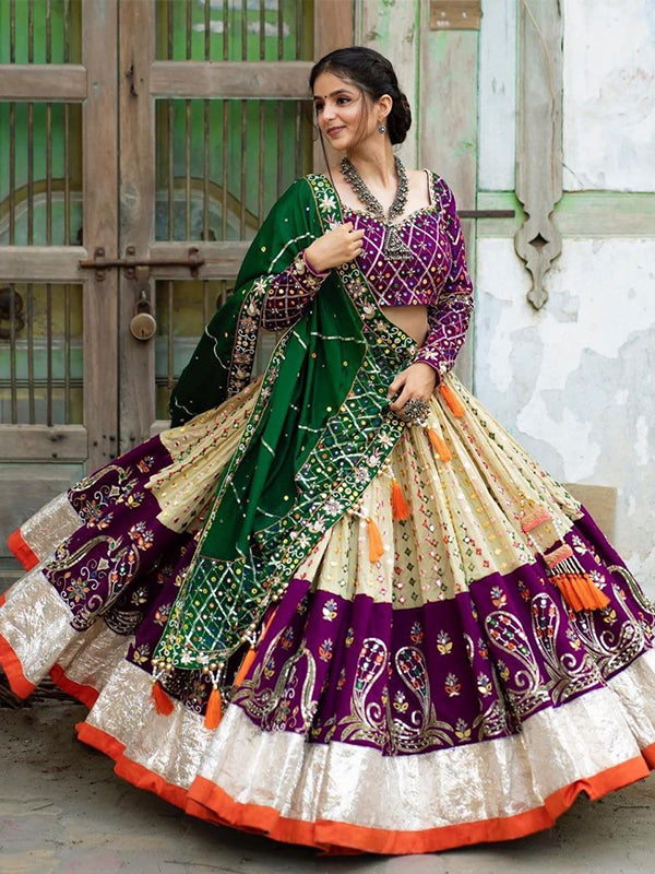 Green Digital Printed Designer Navratri Special Lehenga Choli