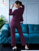 purple designer professional suit for women