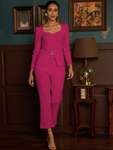 pink cotton professional suit for girls
