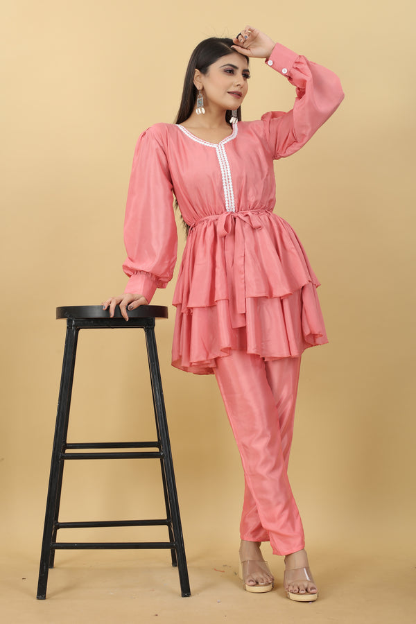 Pink sharara Set