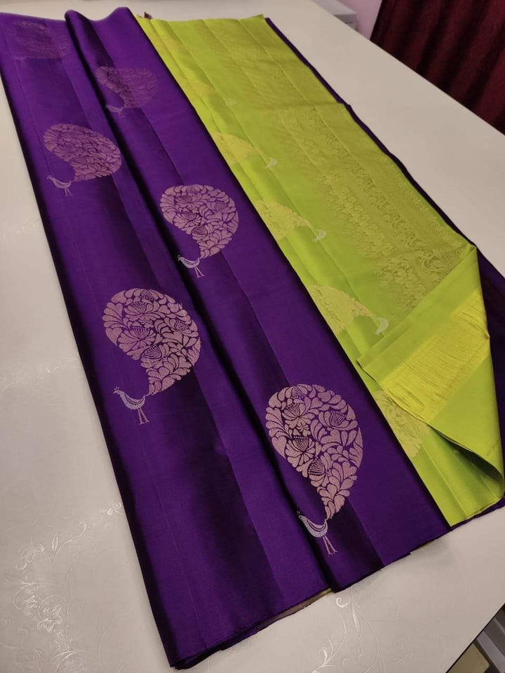 Ideal Purple Soft Silk Saree With Chatoyant Blouse Piece