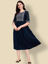 Blue Casual Wear Dress