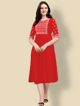 Red Short kurta set