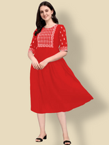 Red Party wear kurta set