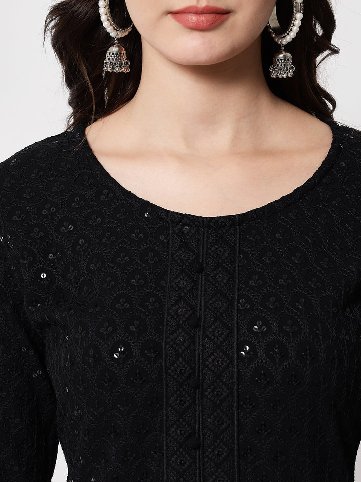 black rayon kurti