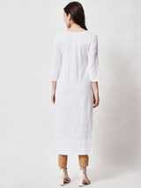 white rayon casual wear kurtis