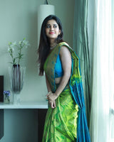 Green Designer Silk With Jacquard Work saree With Attractive Saree