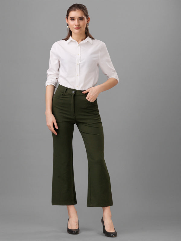 olive cotton lycra jeans with pocket