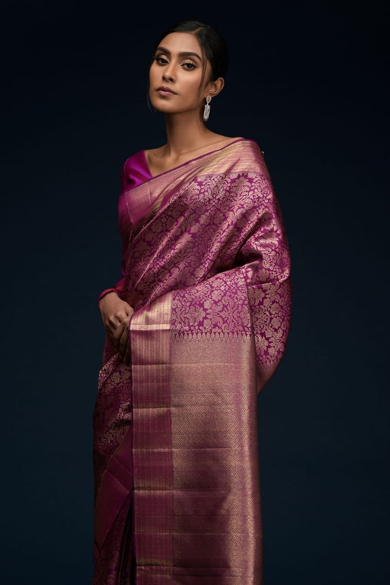 Designer Banarasi Silk With Jacquard Work saree With Attractive Saree