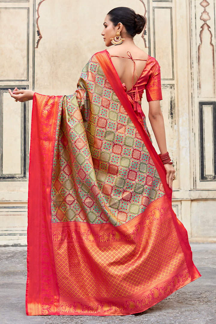 Glorious Dark Pink Digital Printed Soft Silk Saree With Exceptional Blouse Piece