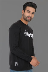 Black  Lycra Regular Fit Full Sleeves Kurta For Men's