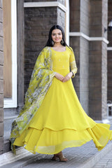 Yellow Designer Premium Readymade Gown