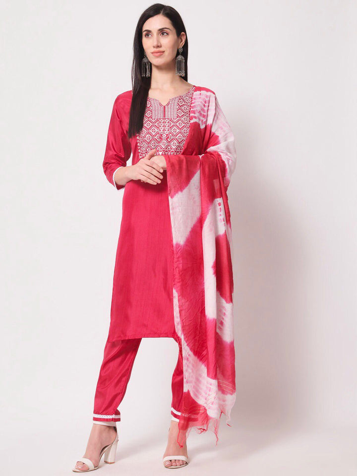 red Latest kurta set designs