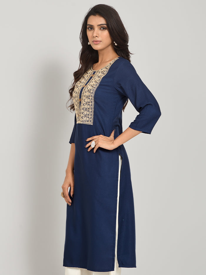 blue designer kurtis