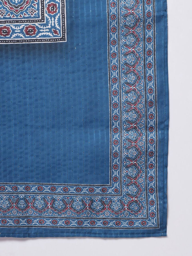 blue Threadwork kurta set
