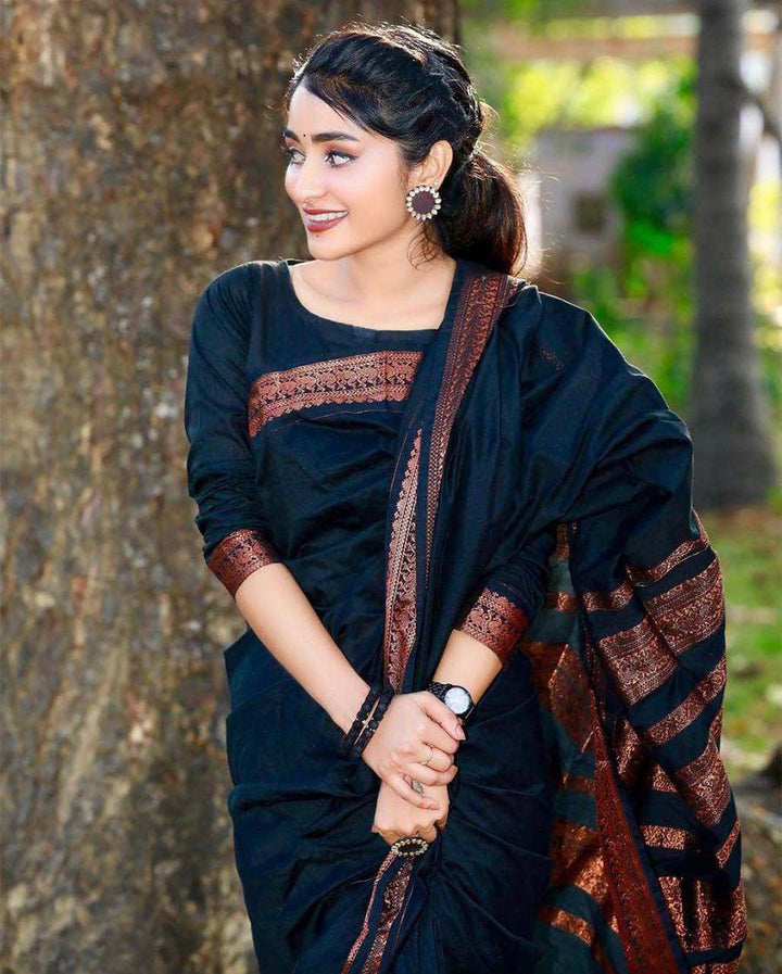 black silk saree