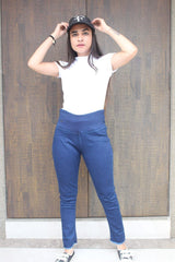 navy blue  cotton lycra jeans with pocket