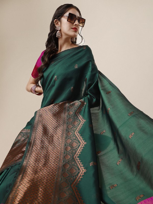 Banarasi silk sarees with meenakari