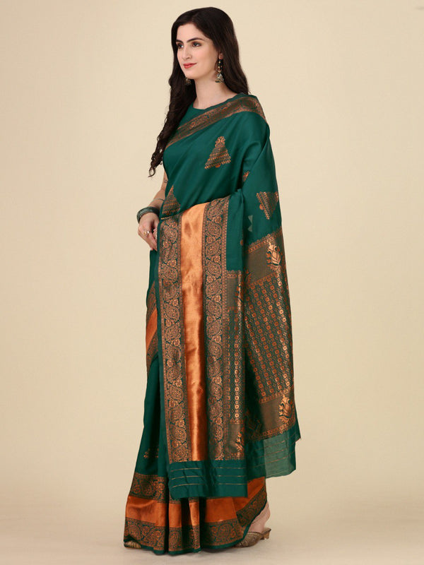 Women's cotton silk saree with blouse piece