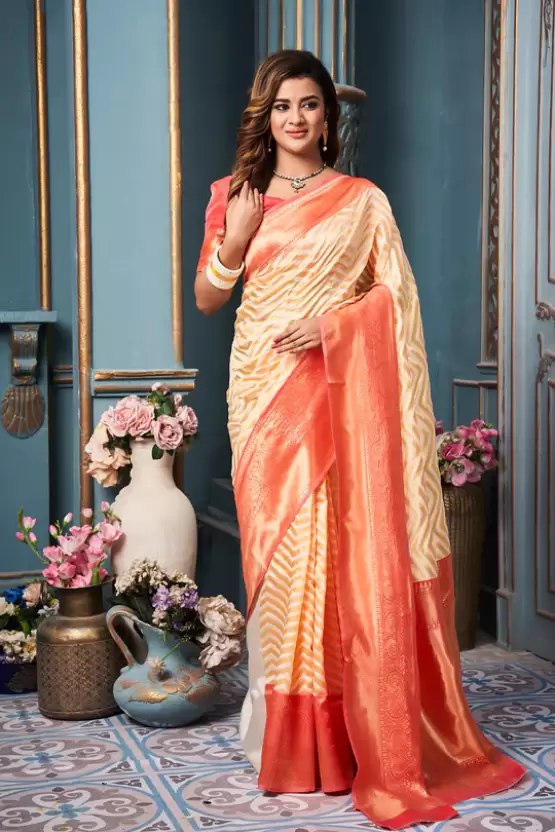 Women's cotton silk saree with blouse piece