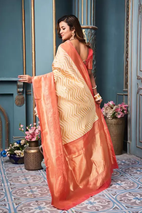 Women's cotton silk saree with blouse piece