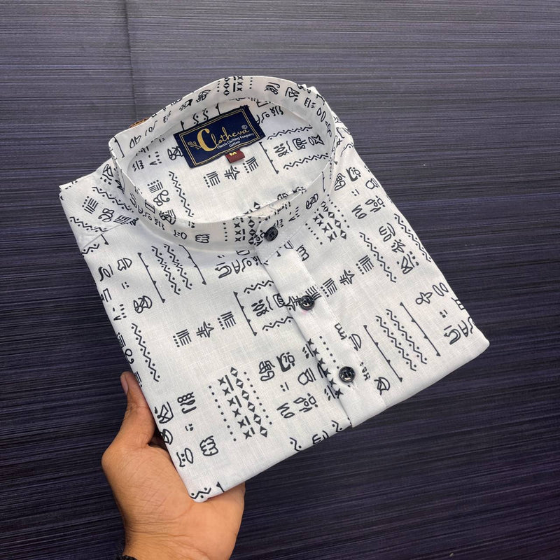 Designer  Premium Cotton Half Sleeves Shirts For Men's