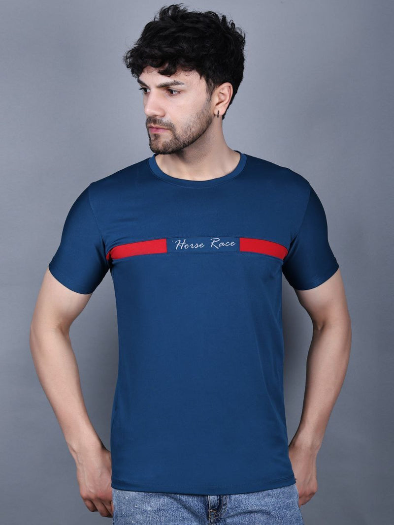Cotton Lycra Regular Fit Half Sleeves T-Shirt For Men's