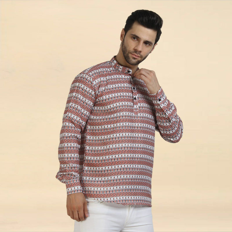 Cotton Lycra Regular Fit Full Sleeves Kurta For Men's