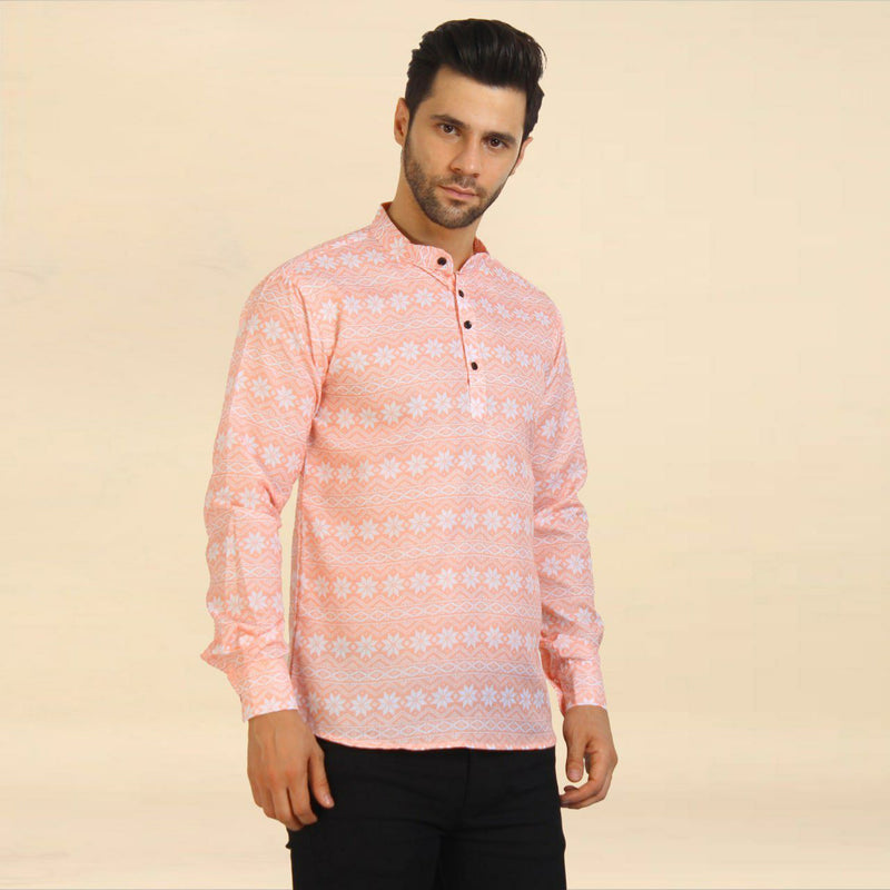 Cotton Lycra Regular Fit Full Sleeves Kurta For Men's