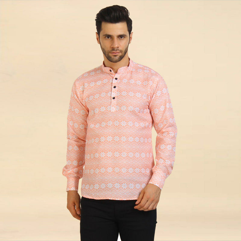 Cotton Lycra Regular Fit Full Sleeves Kurta For Men's