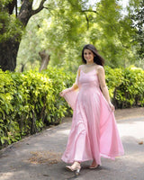 pink full gown