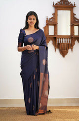 Blue Gadwal silk sarees