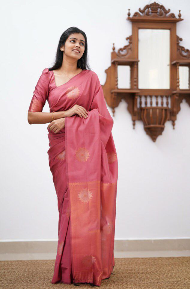 Latest Designer Banarasi Silk Saree With Blouse Piece