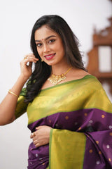 Purple Handloom sarees online