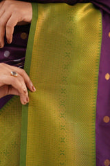 Purple Bridal silk sarees