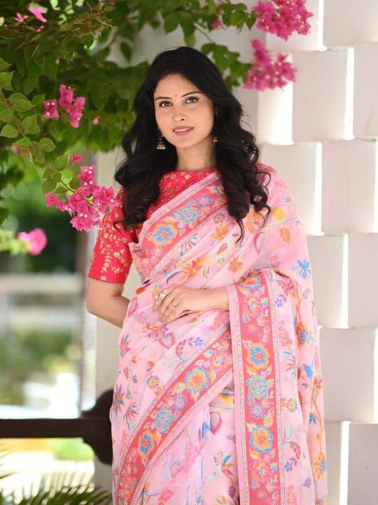 off white saree