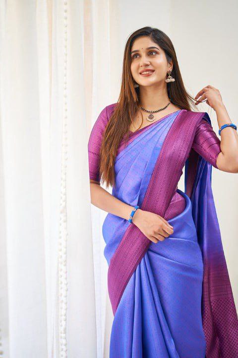 Latest Pure banarasi Soft Silk Saree For Women's