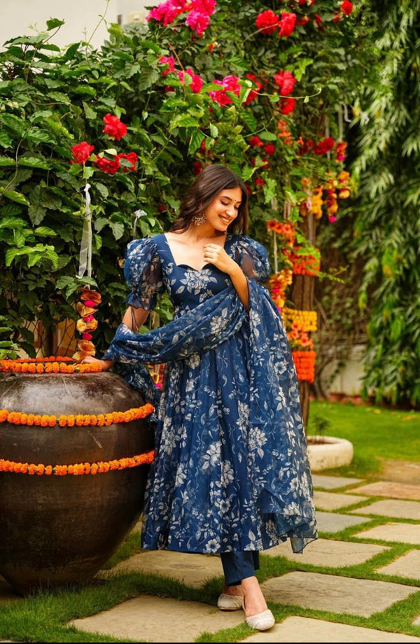 Blue Designer Gown