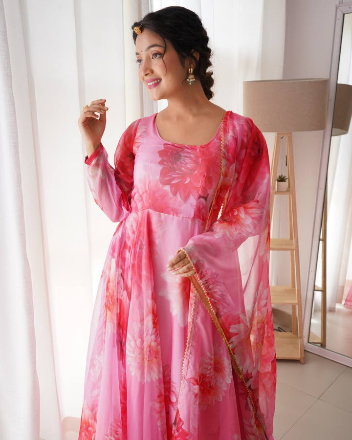 pink casula gown