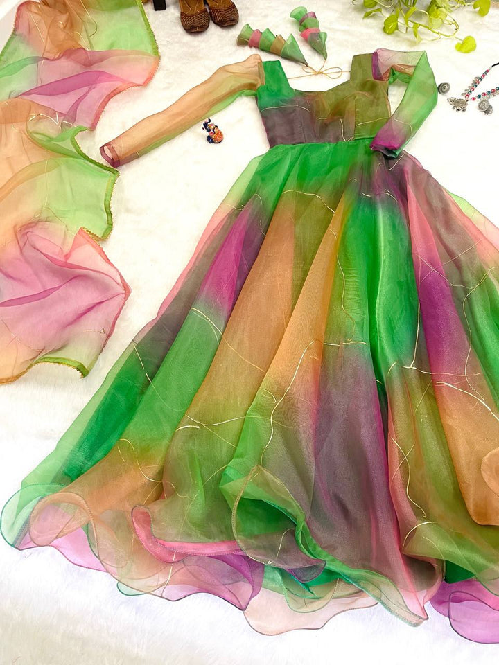 green Cocktail gown