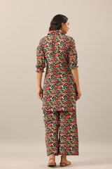 Multicolor Printed top And plazzo co -ord set