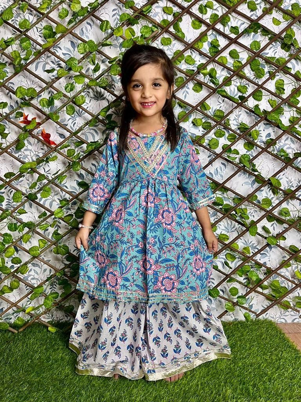 Beautiful Floral KURTA with Sharara