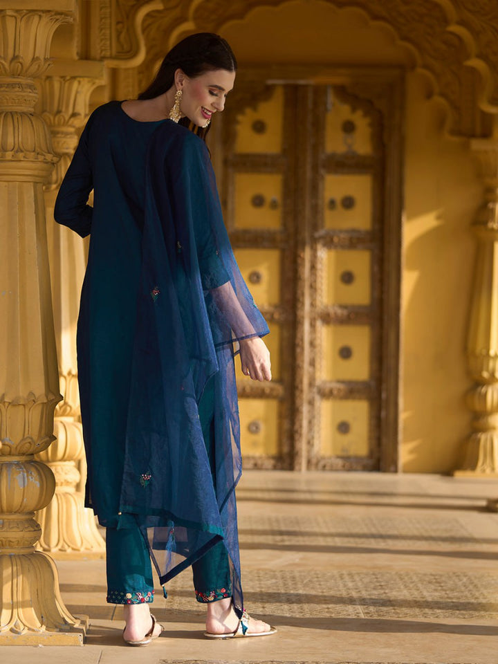 blue Designer kurta set