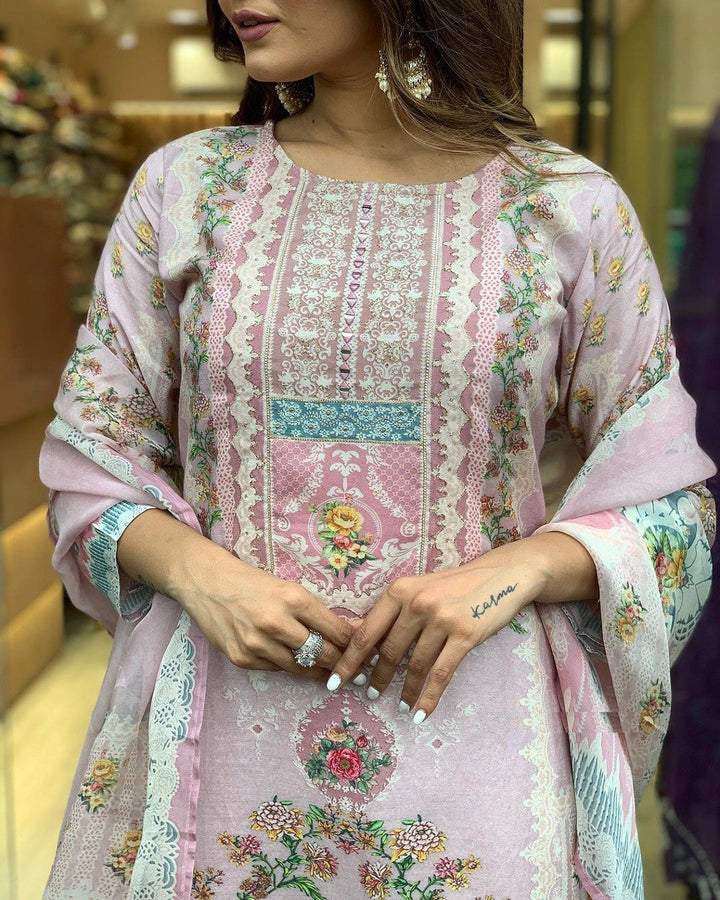 Floral print kurta set