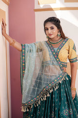 Aqua Green With attractive Dupatta