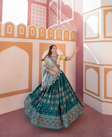 Aqua Green With attractive Dupatta