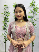 Heavy Designer Joya Silk Embroidery Zari Work Lehenga Choli With Attractive Blouse Piece