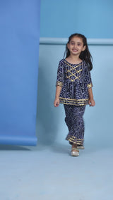 Girls Pretty  and cute Kurta top with paired sharara set