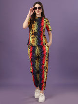 designer floral printed pure cotton night suit