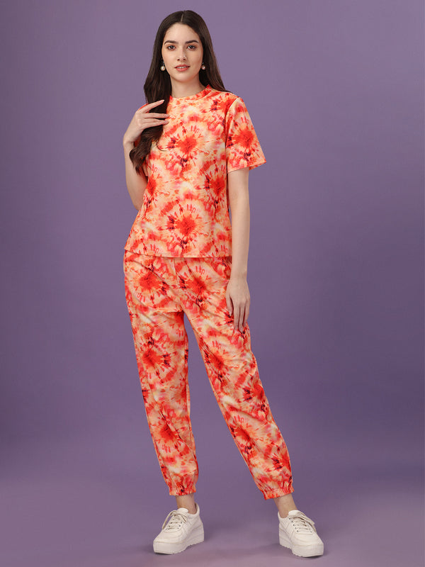 designer floral printed pure cotton night suit